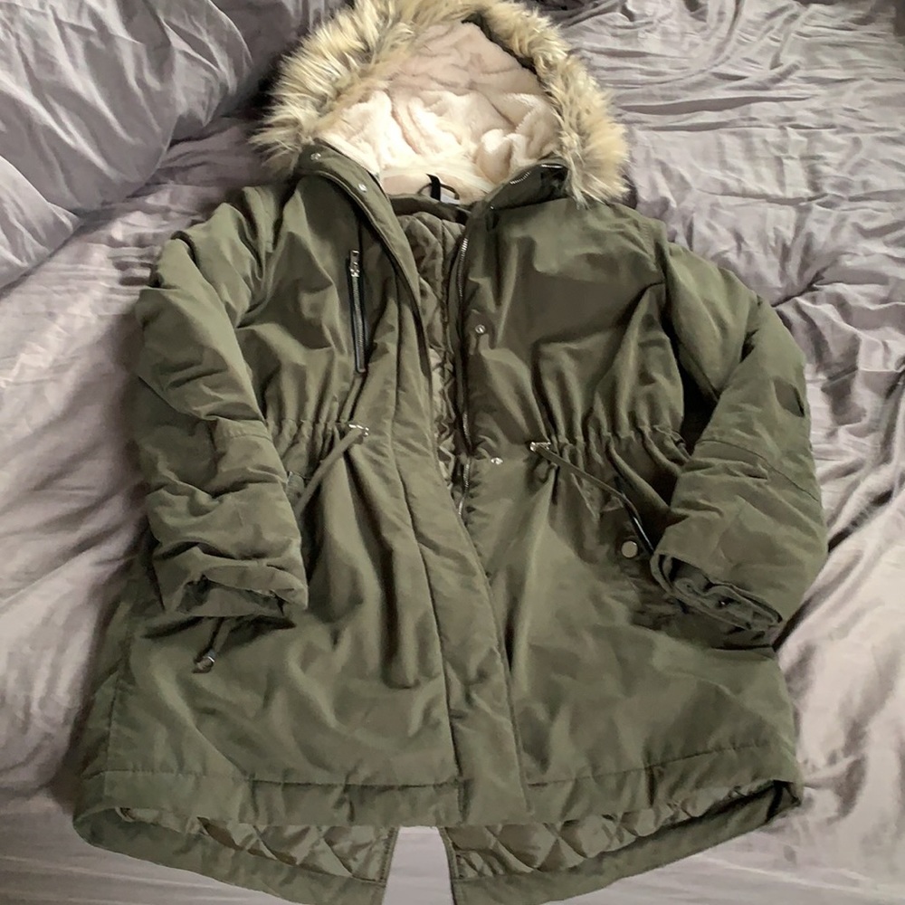 H&M olive green parka